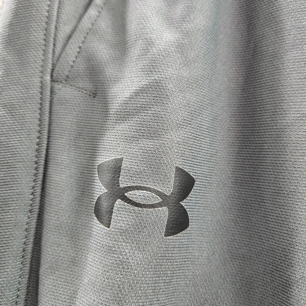 Under Armour Men Activewear Track Pants 2XL‎ Gray Colorblock Fitted Drawstring